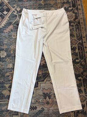 Women’s White Dress Pants - Classic Tailored Fit slight stretch to material